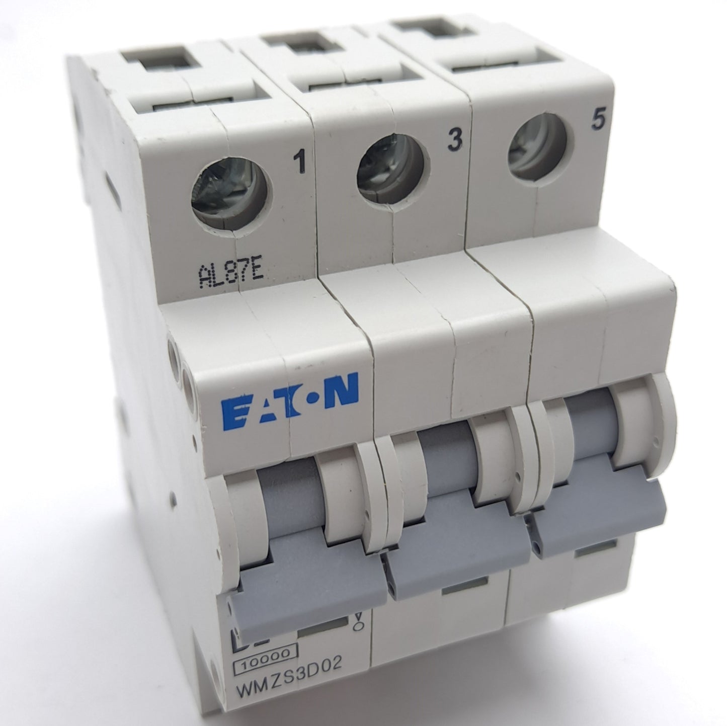 New – Open box Eaton WMZS3D02 Mini Circuit Breaker, 277/480 VAC, 2Amp, 15kA , Triple Pole