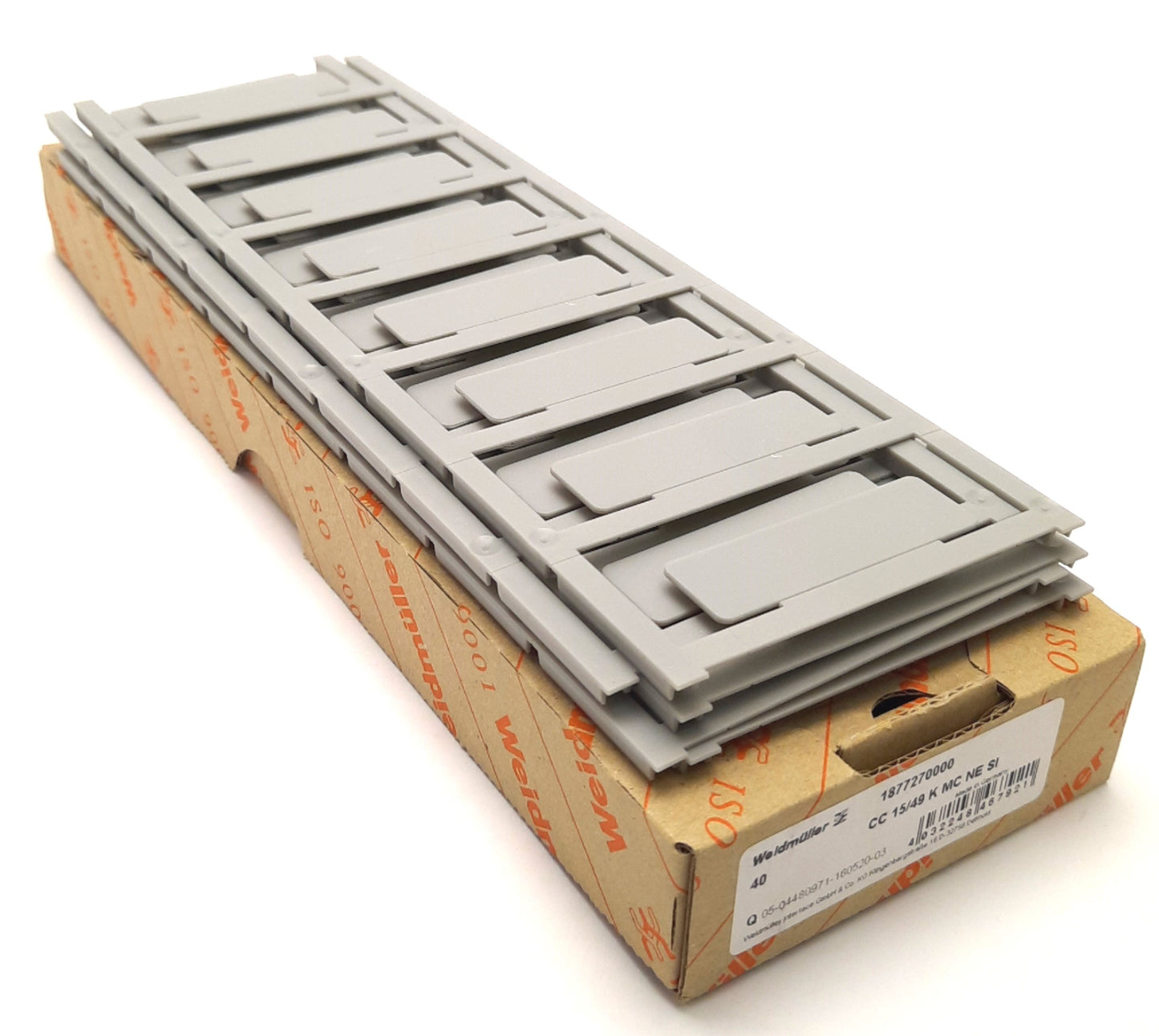 New Weidmuller CC 15/49 K MC NE SI / 1877270000 Device Markers, 15x49mm, Silver