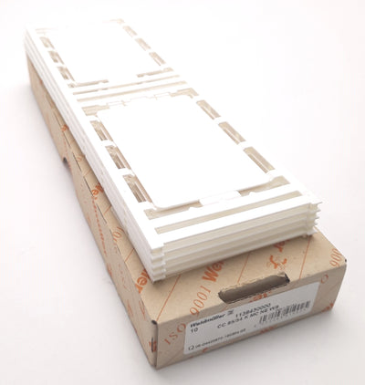 New Weidmuller CC85/54 K MC NE WS / 1138430000 Clip Card Device Marker, 54x85mm