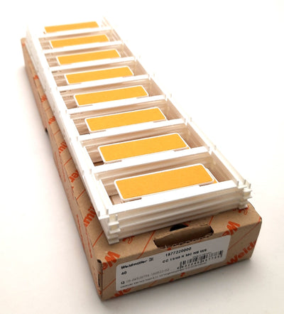 New Weidmuller CC 15/49 K MC NE WS / 1877220000 Clipcard Device Marker, 15x49mm