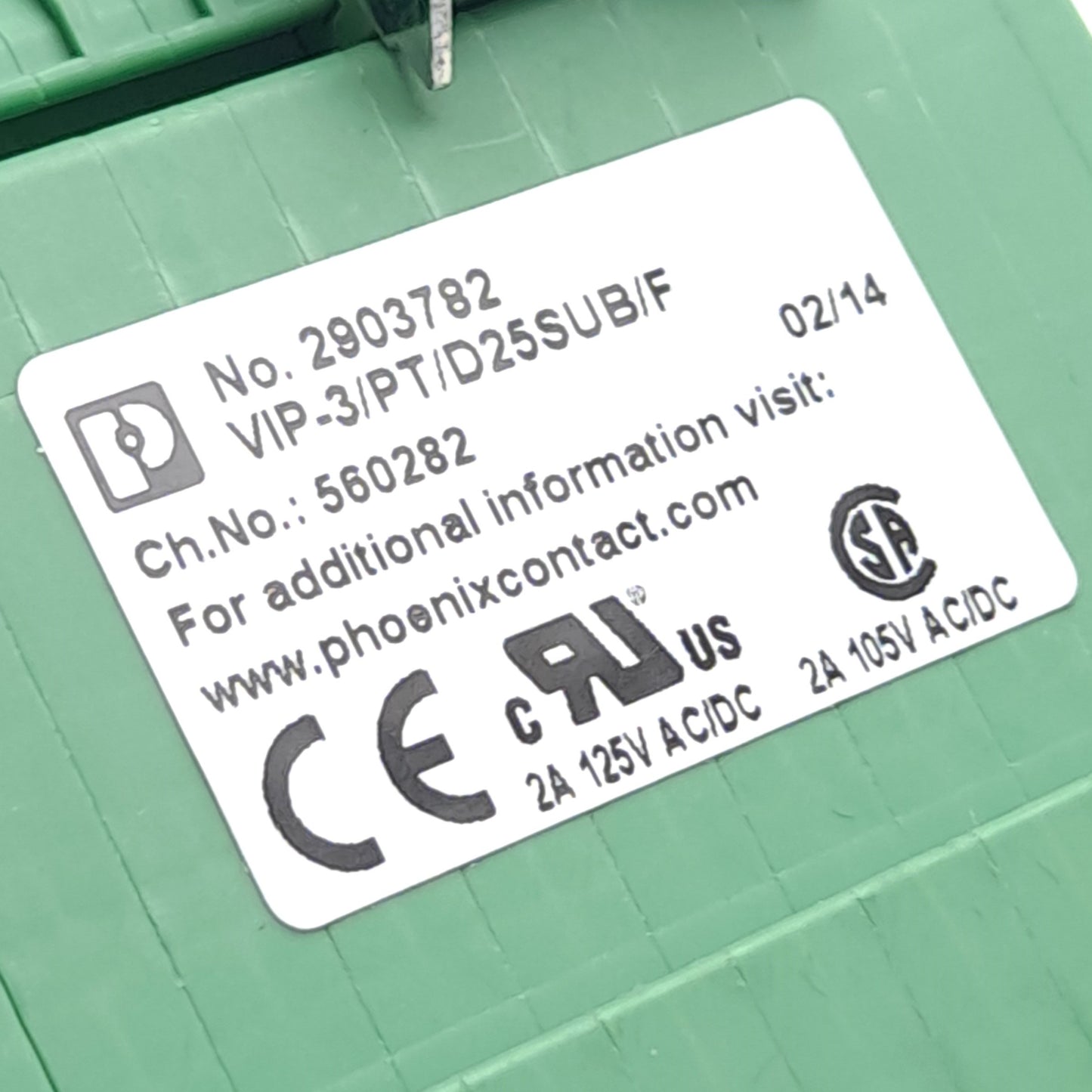Used Phoenix Contact 2903782 Interface Module 25-Pin D-Sub To Push-In Terminals 24vDC