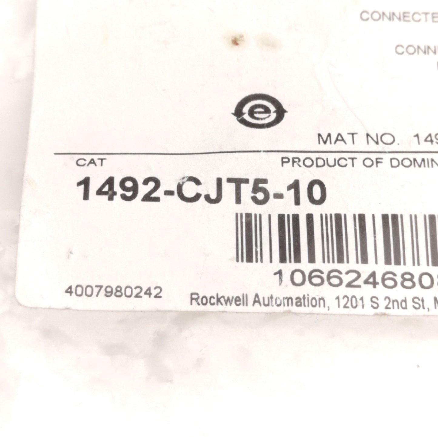 Used Lot of 5 Allen Bradley 1492-CJT5-10 Terminal Block Screw Center Jumper 10 Pole