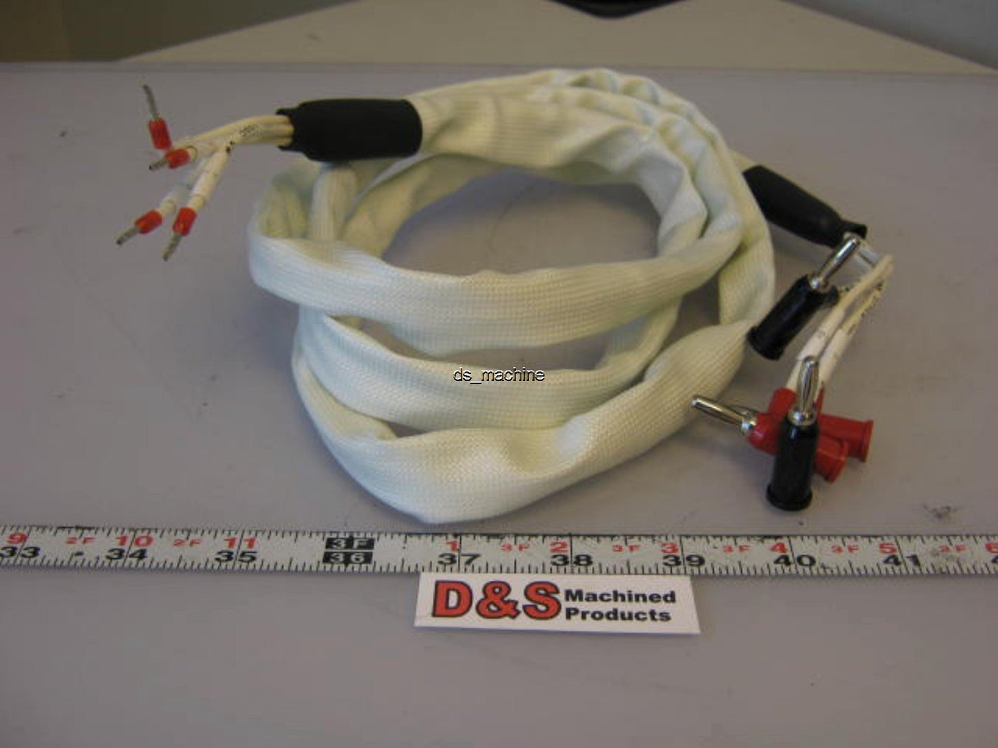 Used 5' High Heat 2mm Leads w/ 4mm Banana Clips & Ceramic Jacket