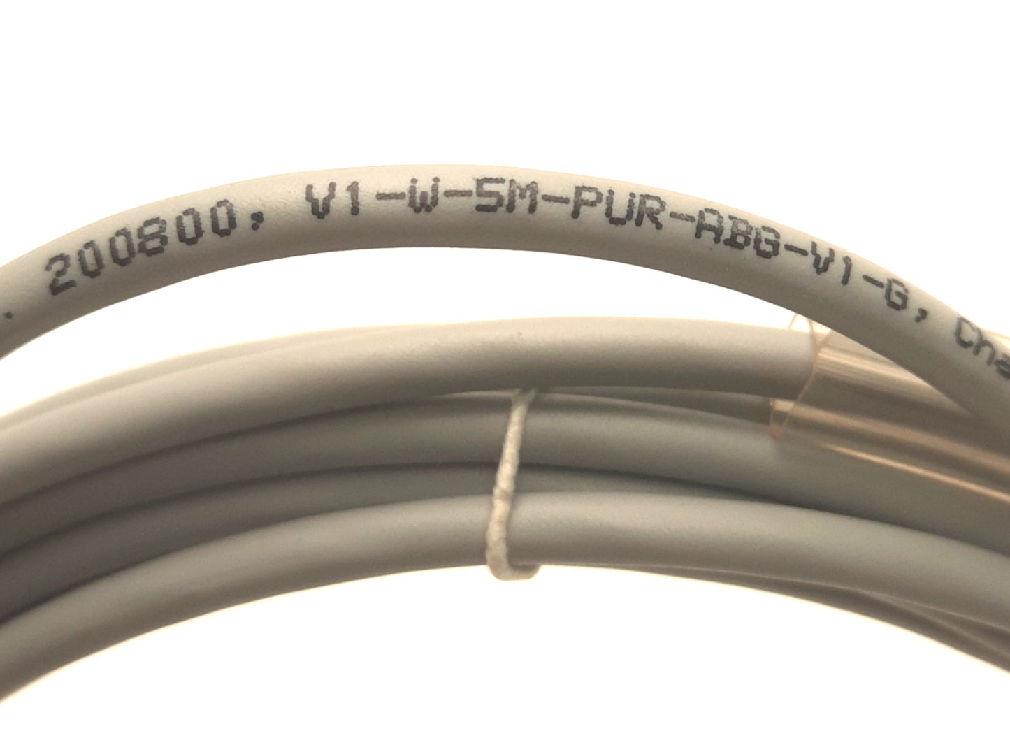 New – Open box Pepperl+Fuchs V1-W-5M-PUR-ABG-V1-G Cordset A-Coded M12 4-Pin Angled to Straight