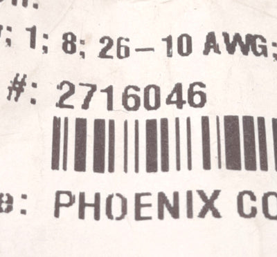 New – Open box Lot of 5 Phoenix Contact 2716046 Barrier Block Connector 4 Circuits, 30A 300V