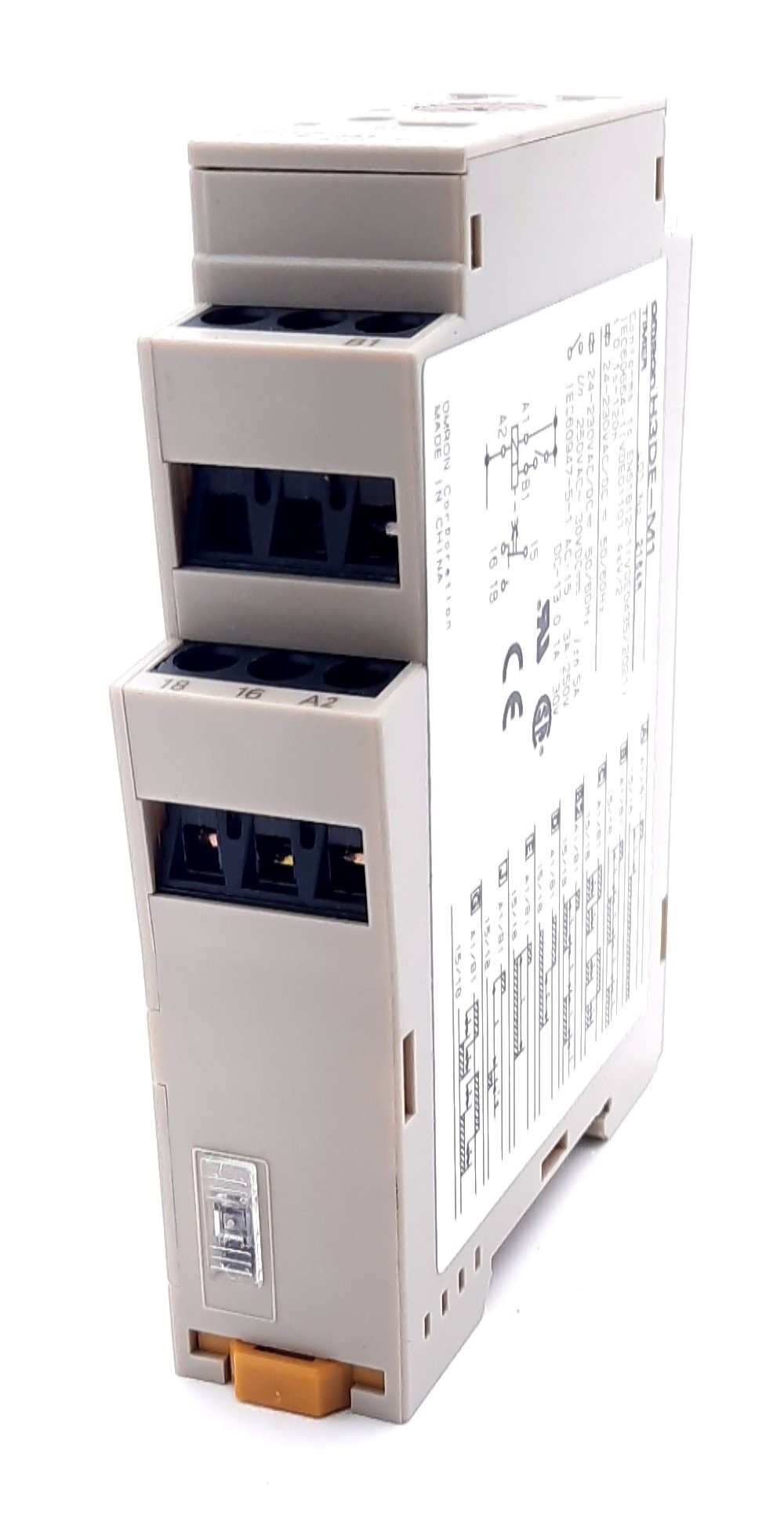 Used Omron H3DE-M1 Solid State DIN Multi-Function Timer, 0.1s-120hr, 24-230VAC/DC
