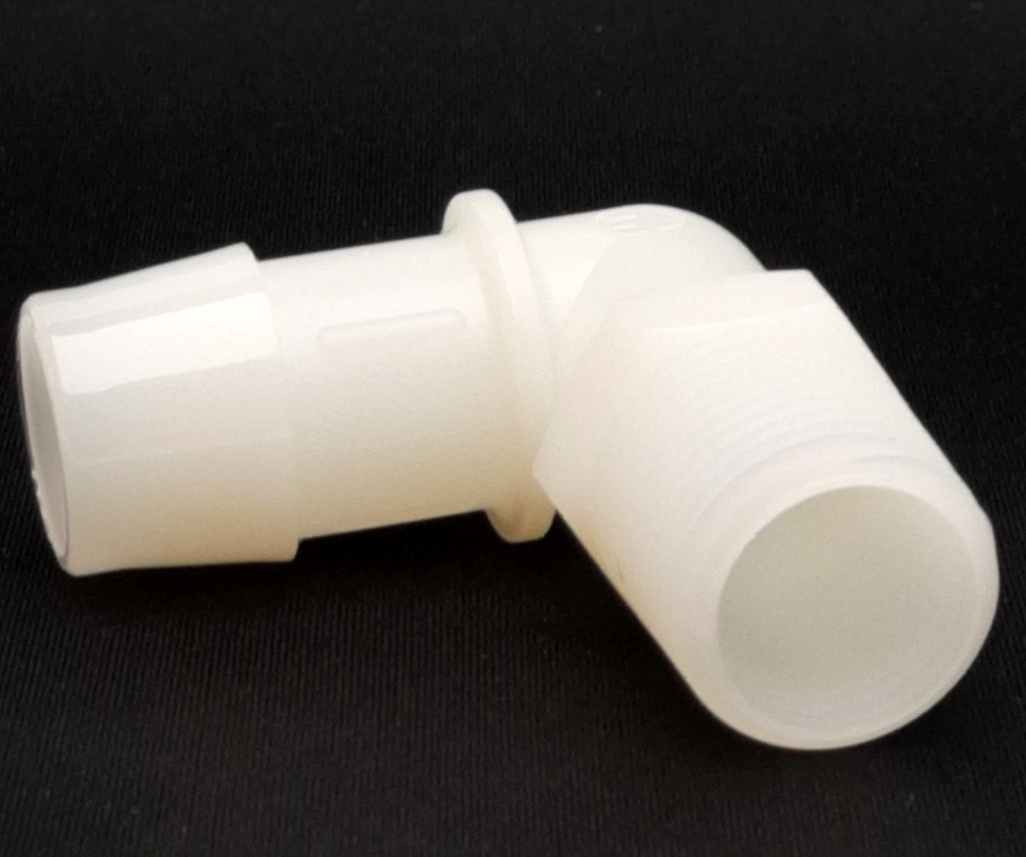 New – Open box Lot of 4 COLE-PARMER L8-12NN Nylon Elbow Connector, 1/2"NPTx3/4"ID