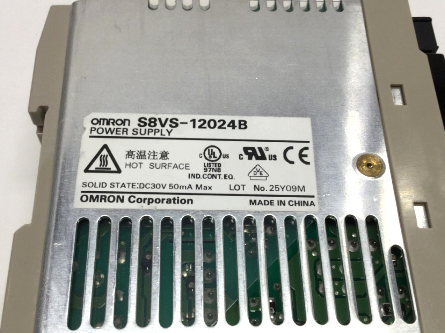 Used Omron S8VS-12024B Switch Mode Power Supply 100-240VAC In, 24VDC 5A Out 120W