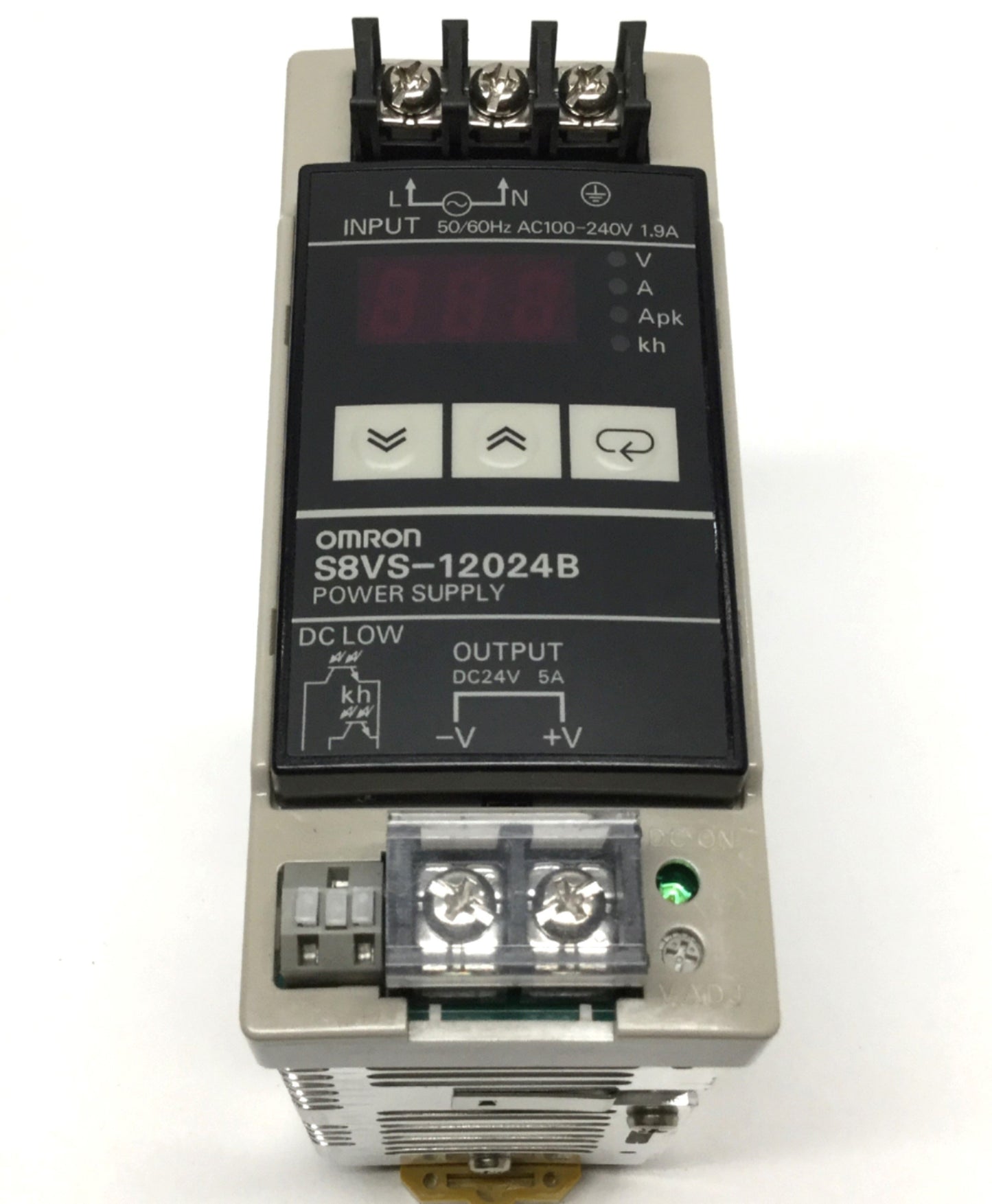 Used Omron S8VS-12024B Switch Mode Power Supply 100-240VAC In, 24VDC 5A Out 120W