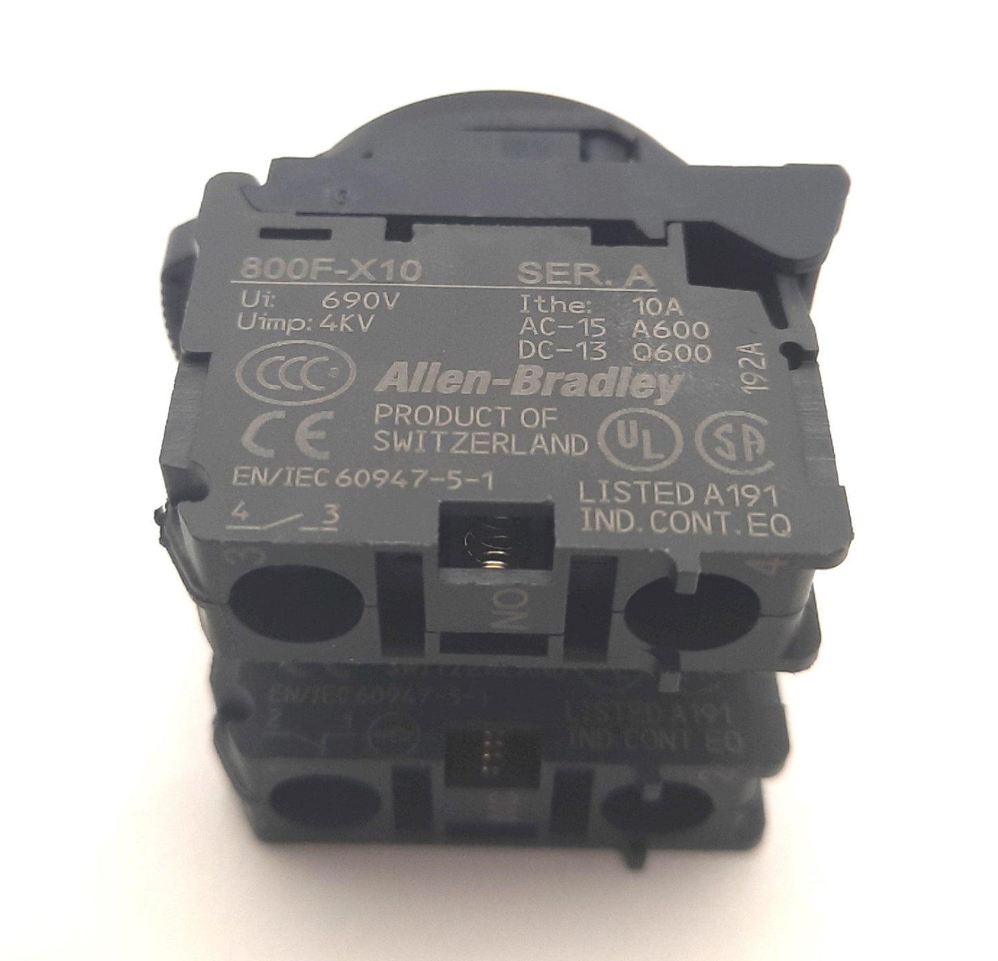 New – Open box Allen Bradley 800FP-U2FEEF Multi-Operator Pushbutton, Momentary, 1NO-1NC, I/O