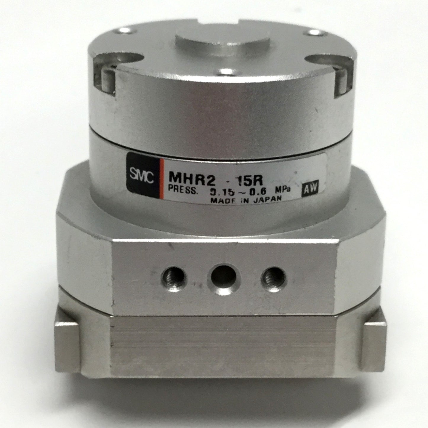 Used SMC MHR2-15R Rotary Actuated Air Gripper, 2-Finger, 8mm Stroke, 24N, 0.15-0.6MPa