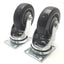 New – Open box Lot of 2 Shepherd Casters PGS40138ZN-TPU32GG Swivel Casters, 4x1-1/4", 300Lb Cap