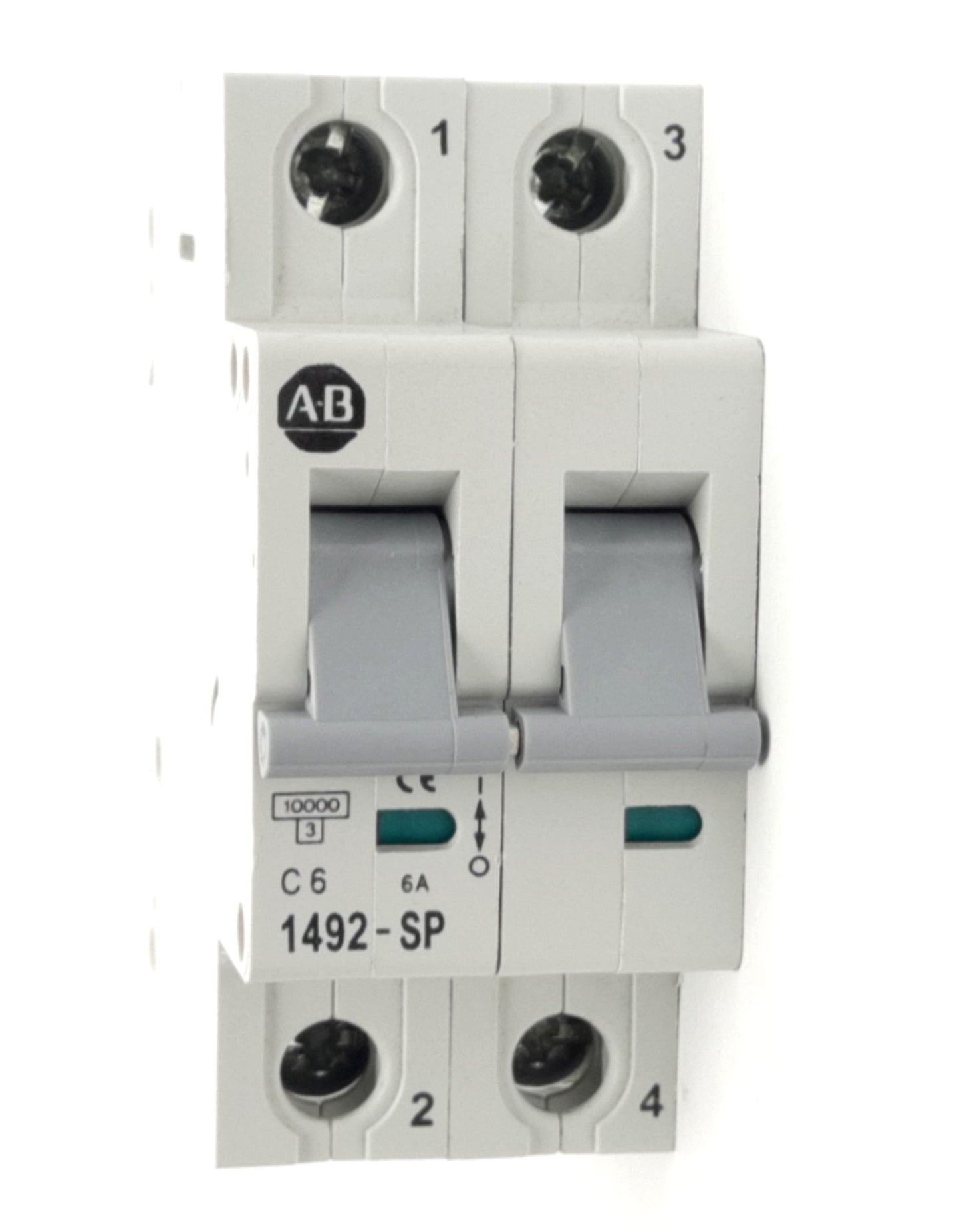 New – Open box ALLEN BRADLEY 1492-SP2C060 Circuit Breaker, 415VAC, 6A, 2 Pole, DIN Rail Mount