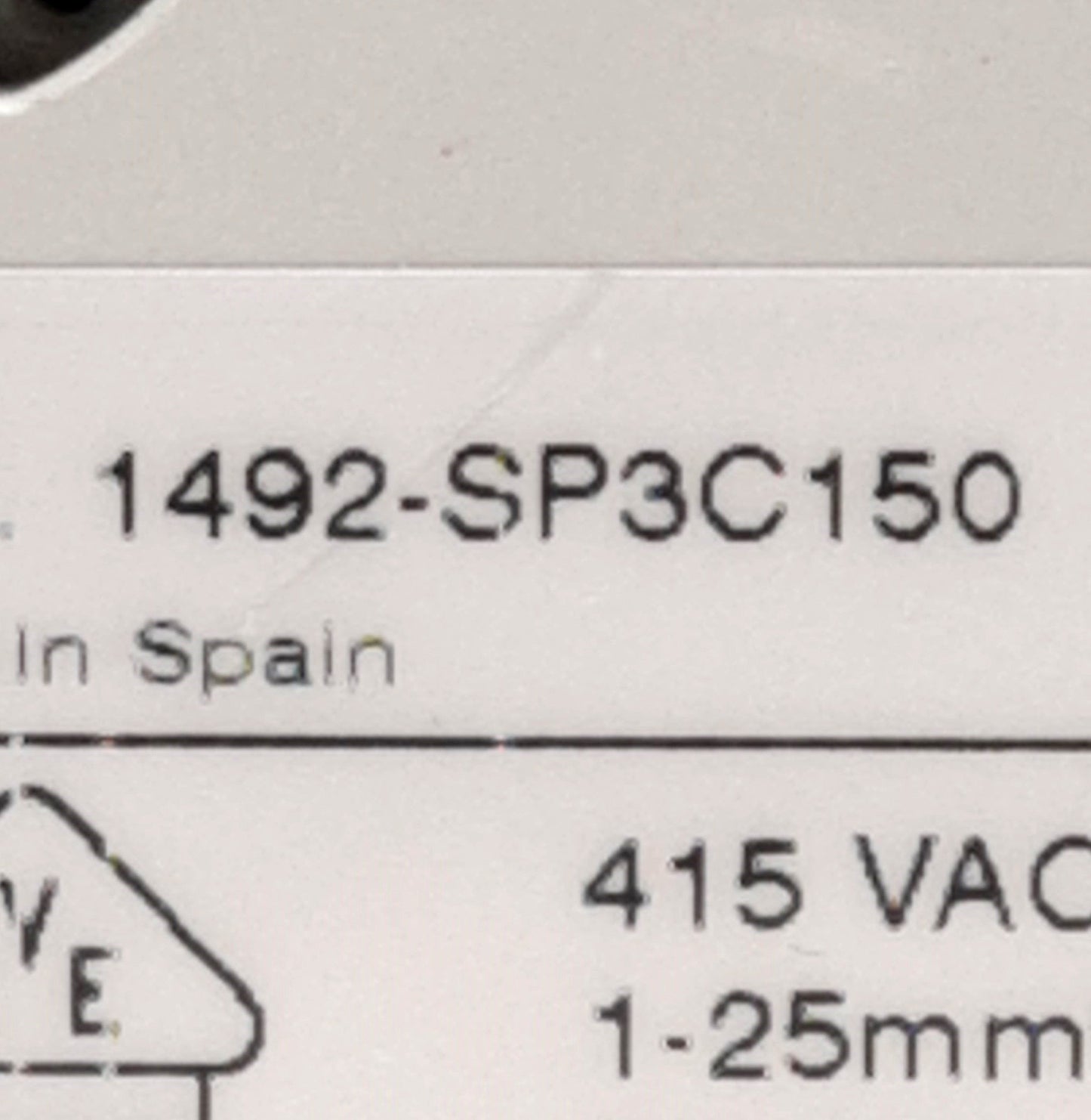 Used Allen Bradley 1492-SP3C150 Series C Circuit Breaker 3 Pole 15A 415 VAC