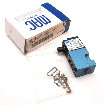 New Mac 45A-M00-DDAJ-1FM Solenoid Valve, 2-Position 4-Port, 24VDC, Vac to 120psi