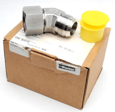 New – Open box PARKER 16 V6XV-S Triple-Lok 37° Flare JIC Tube Fitting and Adapter 4000PSI