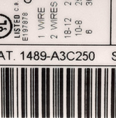 New – Open box Allen Bradley 1489-A3C250 Circuit Breaker, 3POLE, 25A, 480Y/277VA DIN RAIL
