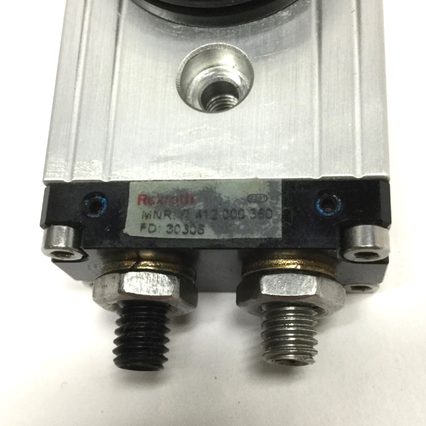 Used Rexroth Aventics R412000360 Compact Rotary Air Cylinder, 0-180° Adjustable