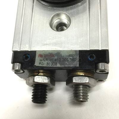 Used Rexroth Aventics R412000360 Compact Rotary Air Cylinder, 0-180° Adjustable