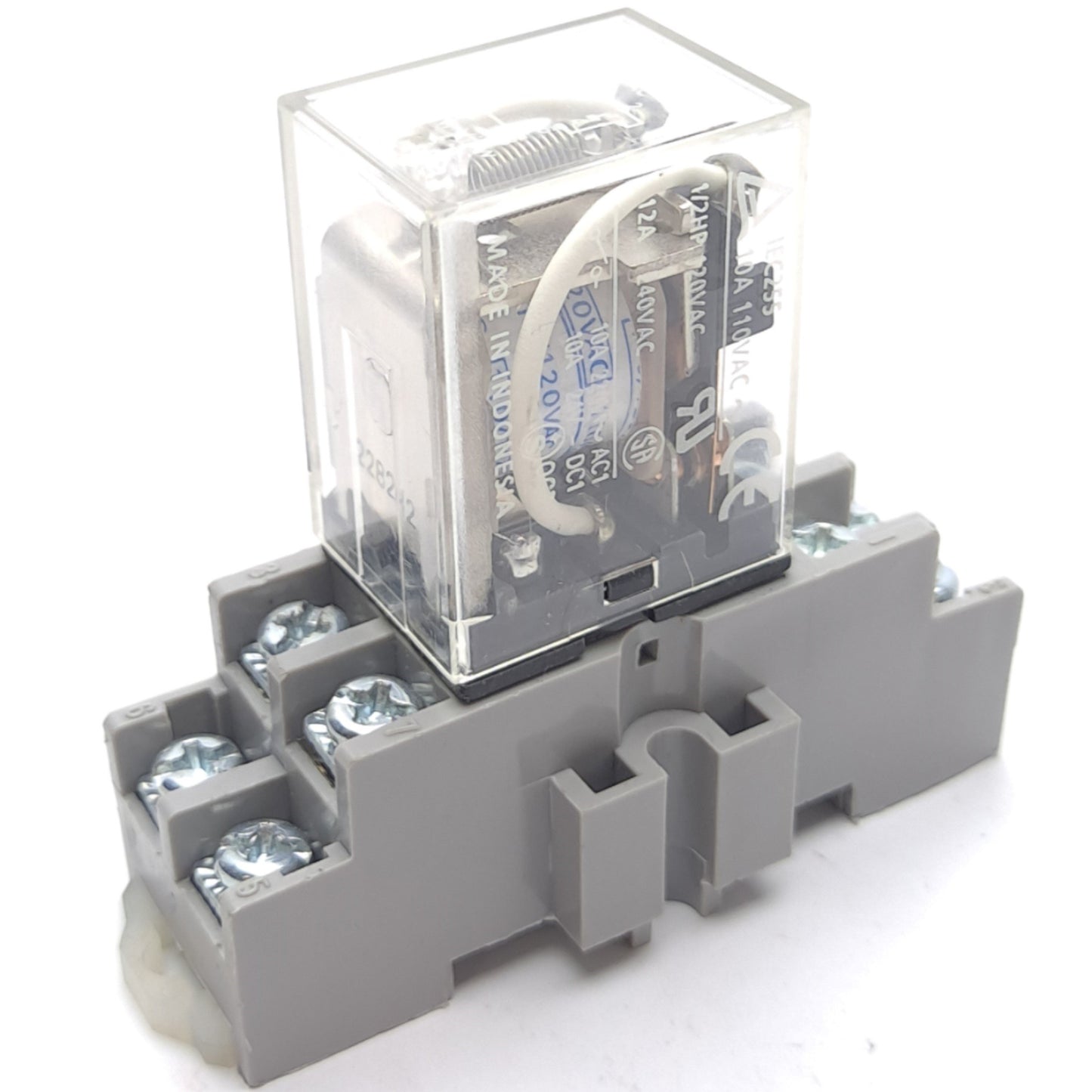 Used Lot of 3 Omron LY2 110/120 VAC Relay 240VAC Contact, 110/120VAC Coil, 10 Amp