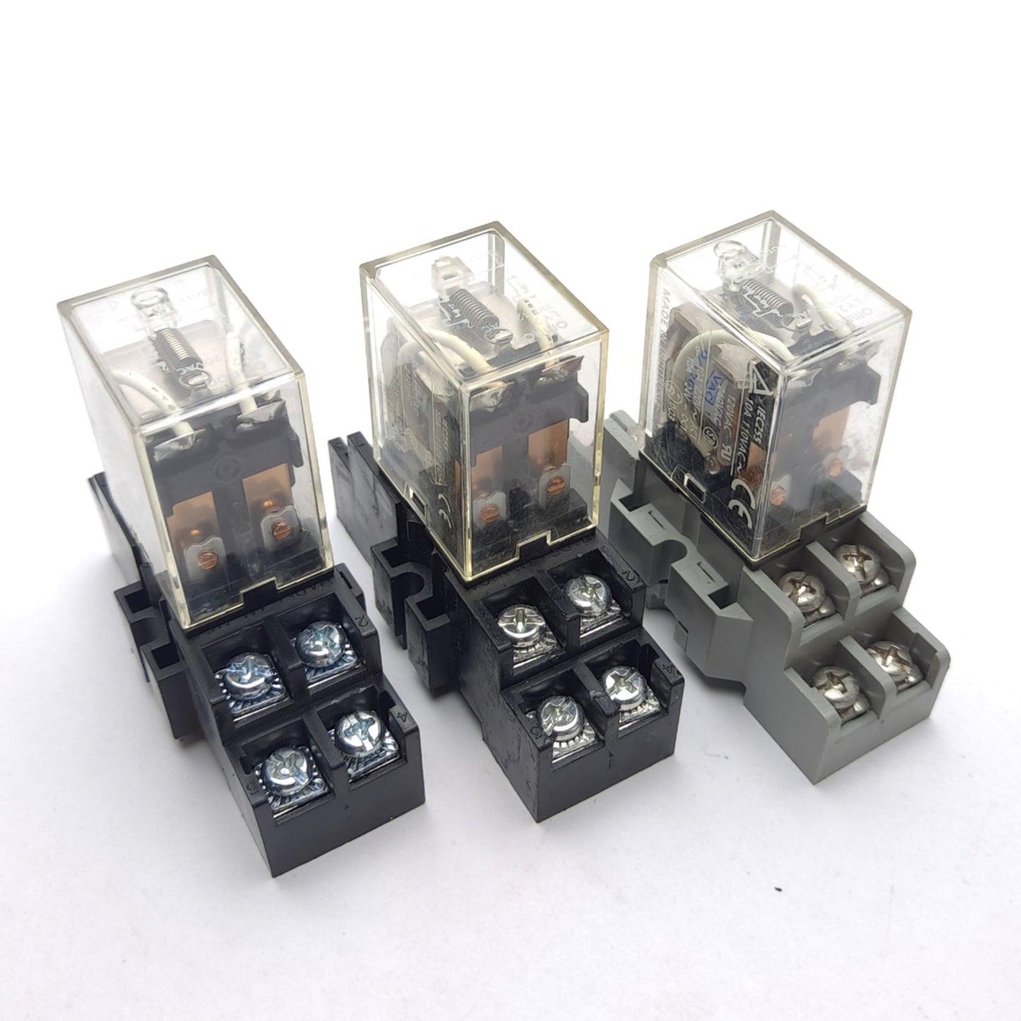 Used Lot of 3 Omron LY2 110/120 VAC Relay 240VAC Contact, 110/120VAC Coil, 10 Amp