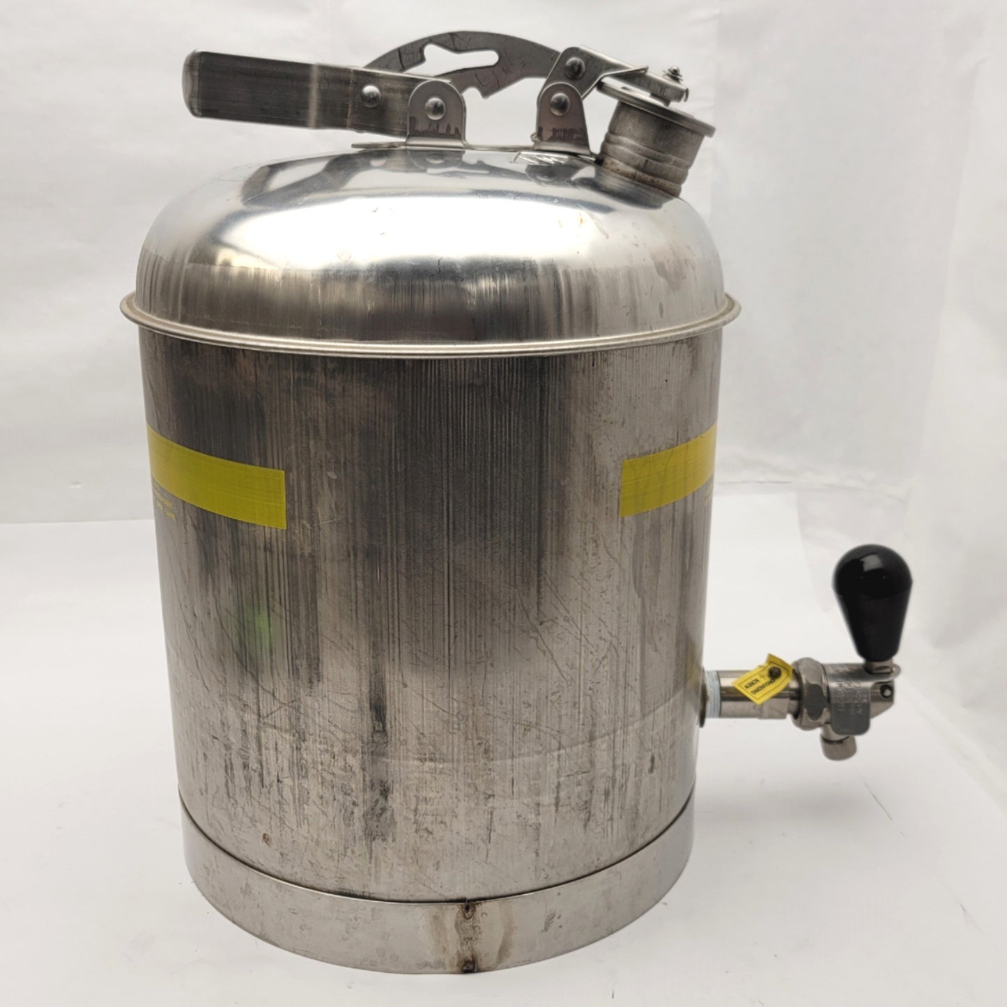 New – Open box Eagle 1327 Stainless Steel Safety Can With Faucet And Flame Arrester 5 Gallon