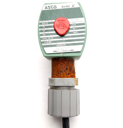 Used ASCO 8263G319 Solenoid Valve, 240VAC Coil, 100psi max Oil, 100psi Max H2O