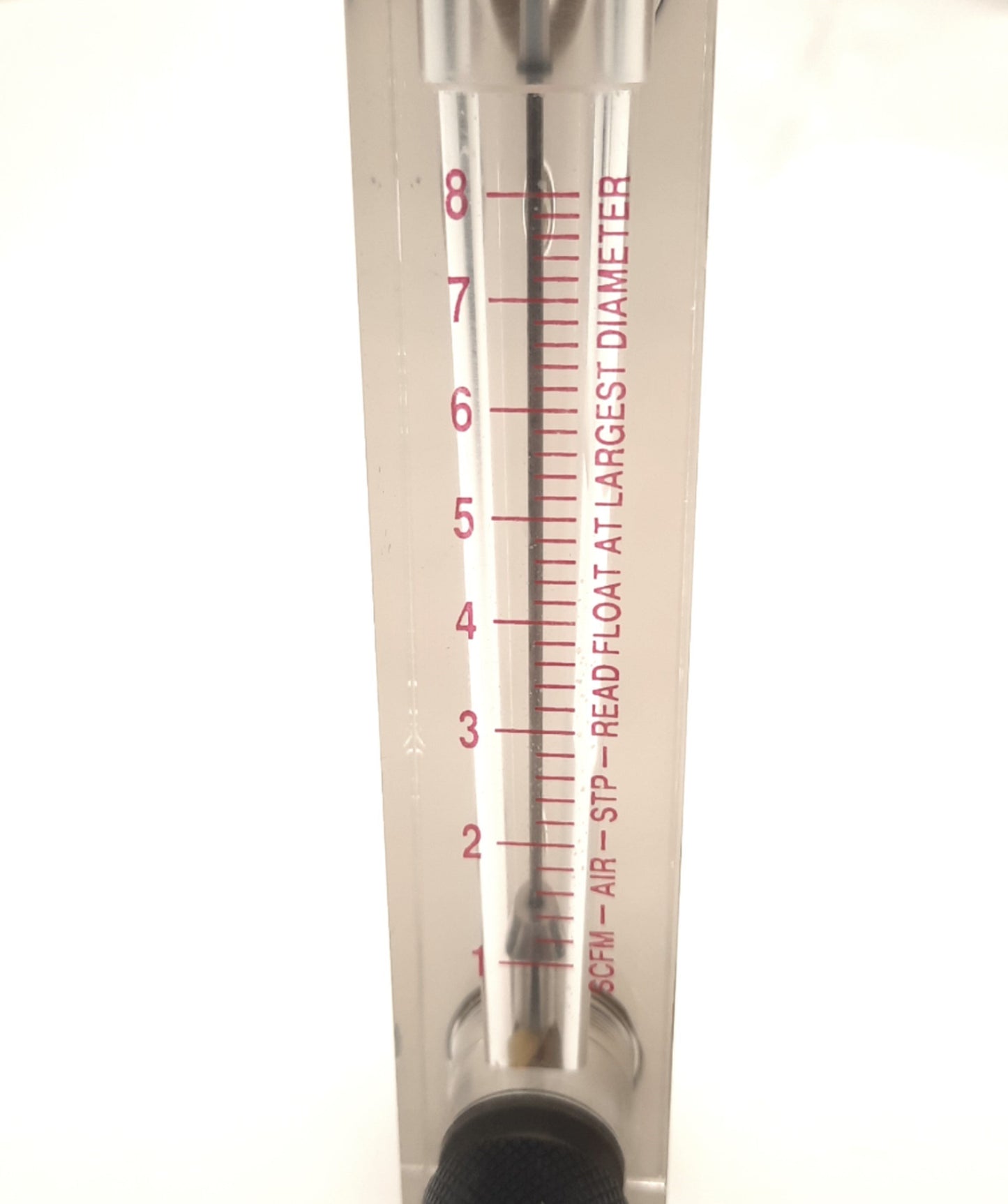 Used King Instruments 7530-1-1-1-3C03 Rotameter, 3" Scale, 8 SCFM Air, 100 PSIG Max