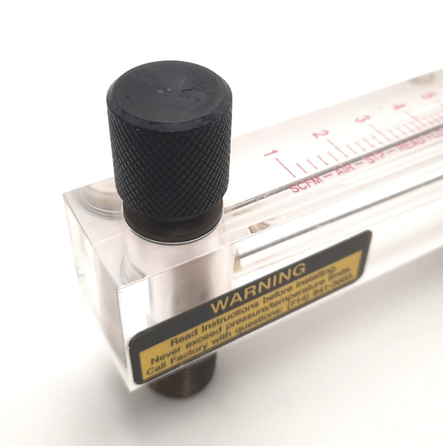 Used King Instruments 7530-1-1-1-3C03 Rotameter, 3" Scale, 8 SCFM Air, 100 PSIG Max