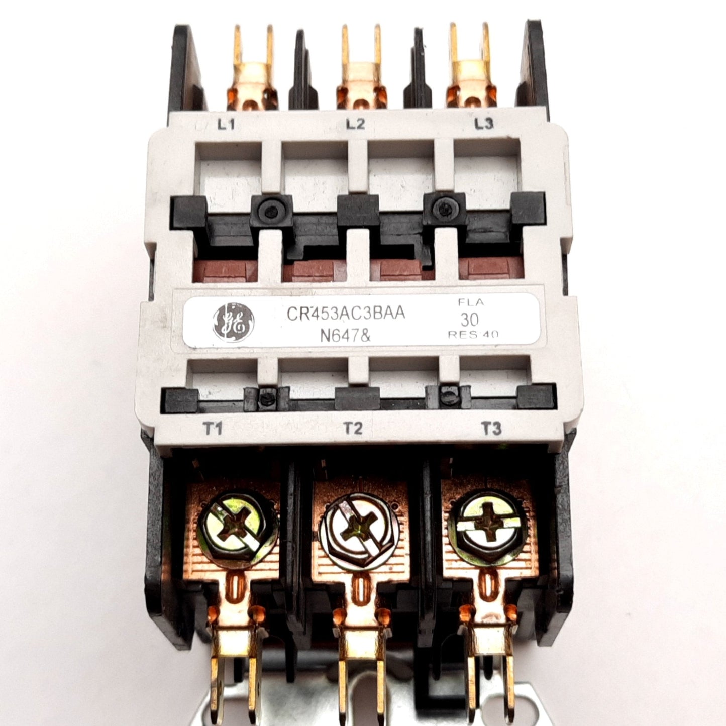 Used General Electric CR453AC3BAA Contactor, 3-Pole, Coil: 208-240VAC, 30A 600VAC