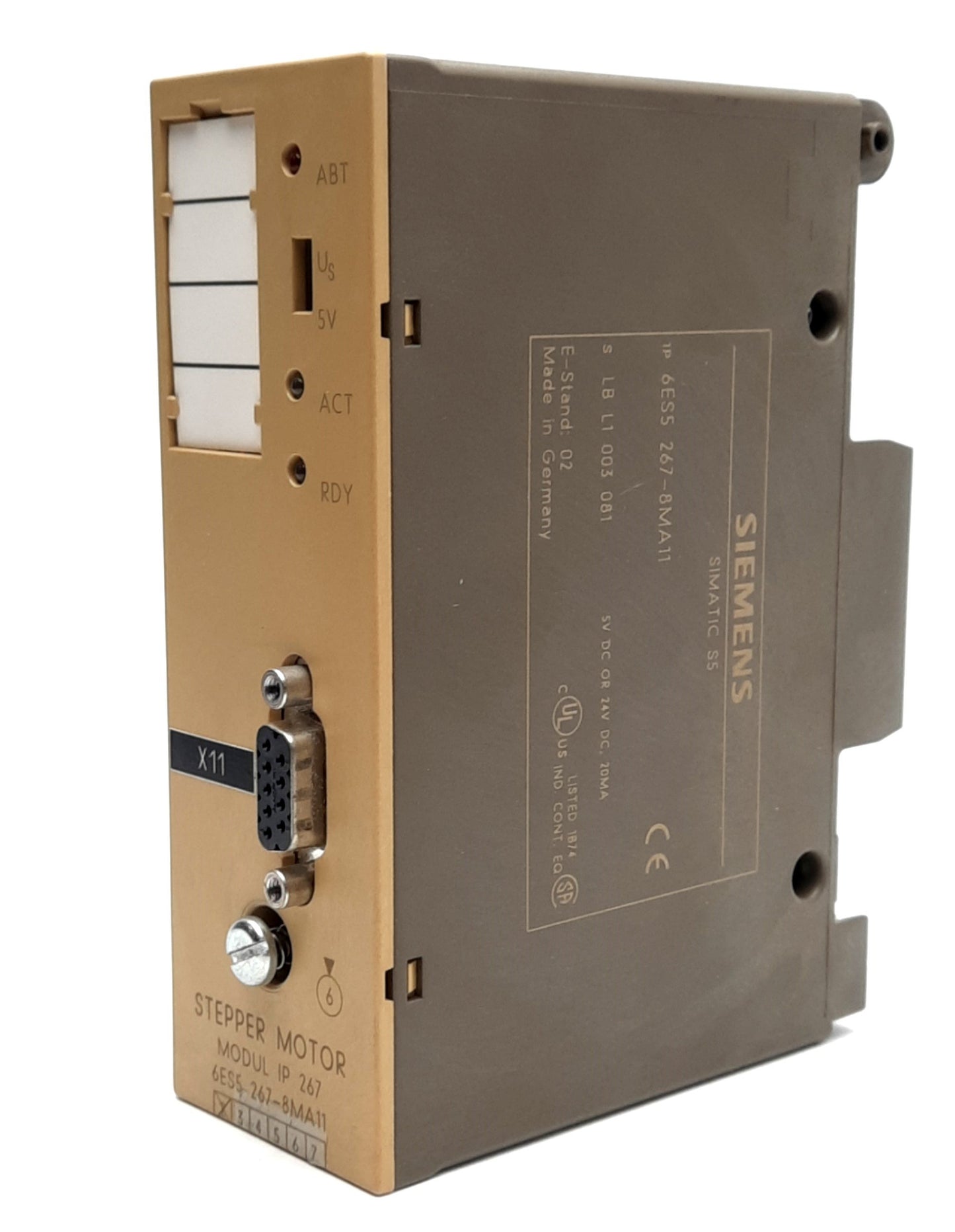 Used SIEMENS 6ES5 267-8MA11 Stepper Motor Module 24v Input, 0.4-4.5v 20mA Output