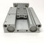 Used Rexroth 2-650-113-650 Guided Air Cylinder Linear Slide 2x 25mm Bore, 60mm Stroke