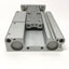 Used Rexroth 2-650-113-650 Guided Air Cylinder Linear Slide 2x 25mm Bore, 60mm Stroke