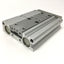 Used Rexroth 2-650-113-650 Guided Air Cylinder Linear Slide 2x 25mm Bore, 60mm Stroke