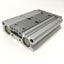 Used Rexroth 2-650-113-650 Guided Air Cylinder Linear Slide 2x 25mm Bore, 60mm Stroke