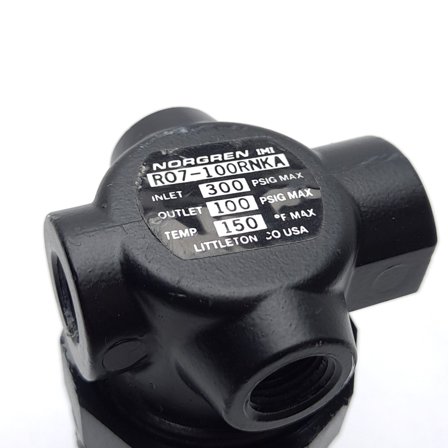 Used Norgren R07-100 RNKA Mini Regulator 1/8" PTF Ports, 14 SCFM, 5 to 100 Psi