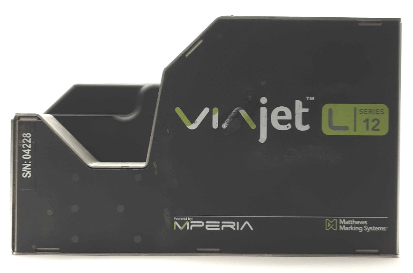 Used Mathews Marking System VIAjet L12 Print Head 1/2" Height 1,600/169FPM @ 75/600DPI