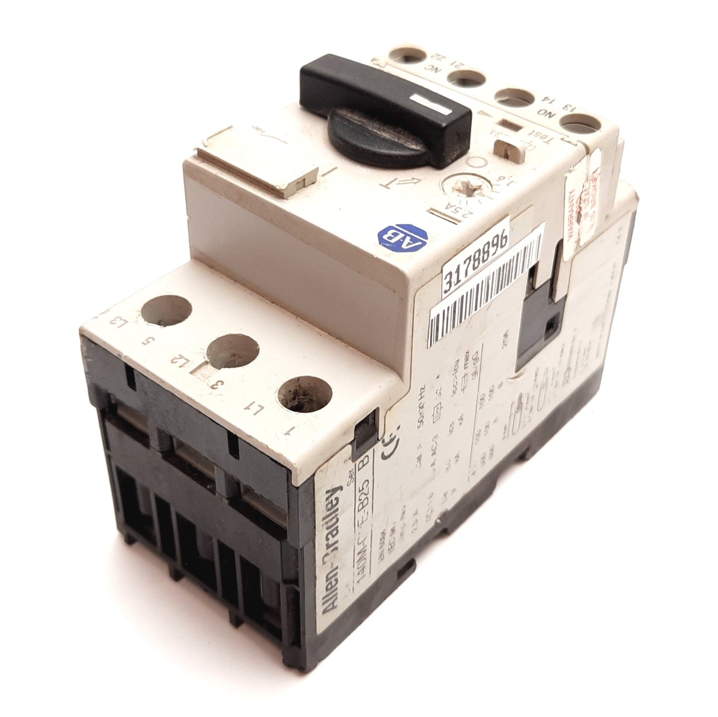 Used Allen Bradley 140M-C2E-B25 Motor Protector Circuit Breaker 3-Pole 1.6-2.5A 600V