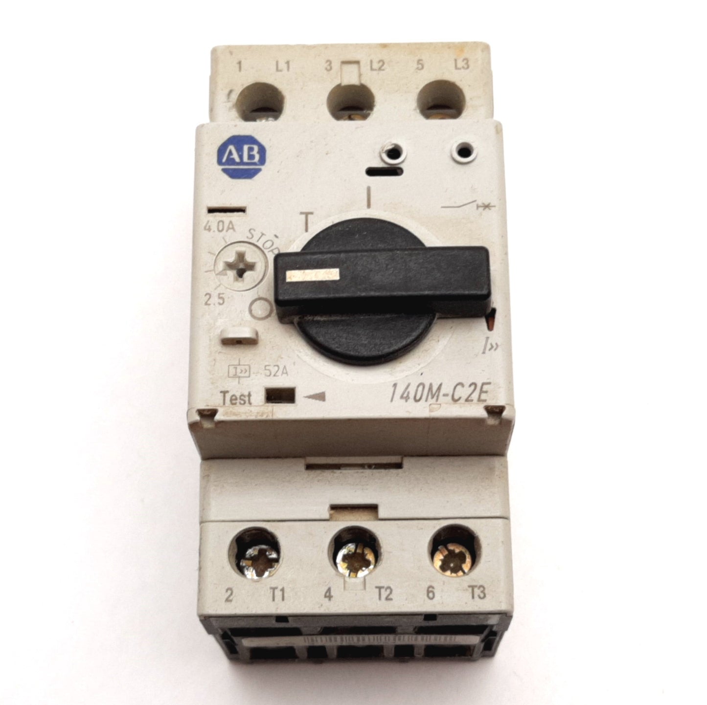 Used Allen Bradley 140M-C2E-B40 Motor Protector Circuit Breaker 3-Pole 2.5-4.0A 600V