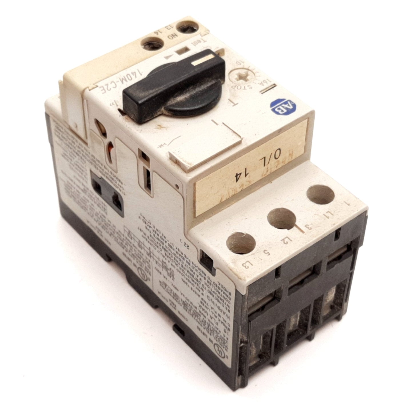 Used Allen Bradley 140M-C2E-C16 Motor Protector Circuit Breaker 3-Pole 10-16A 600V