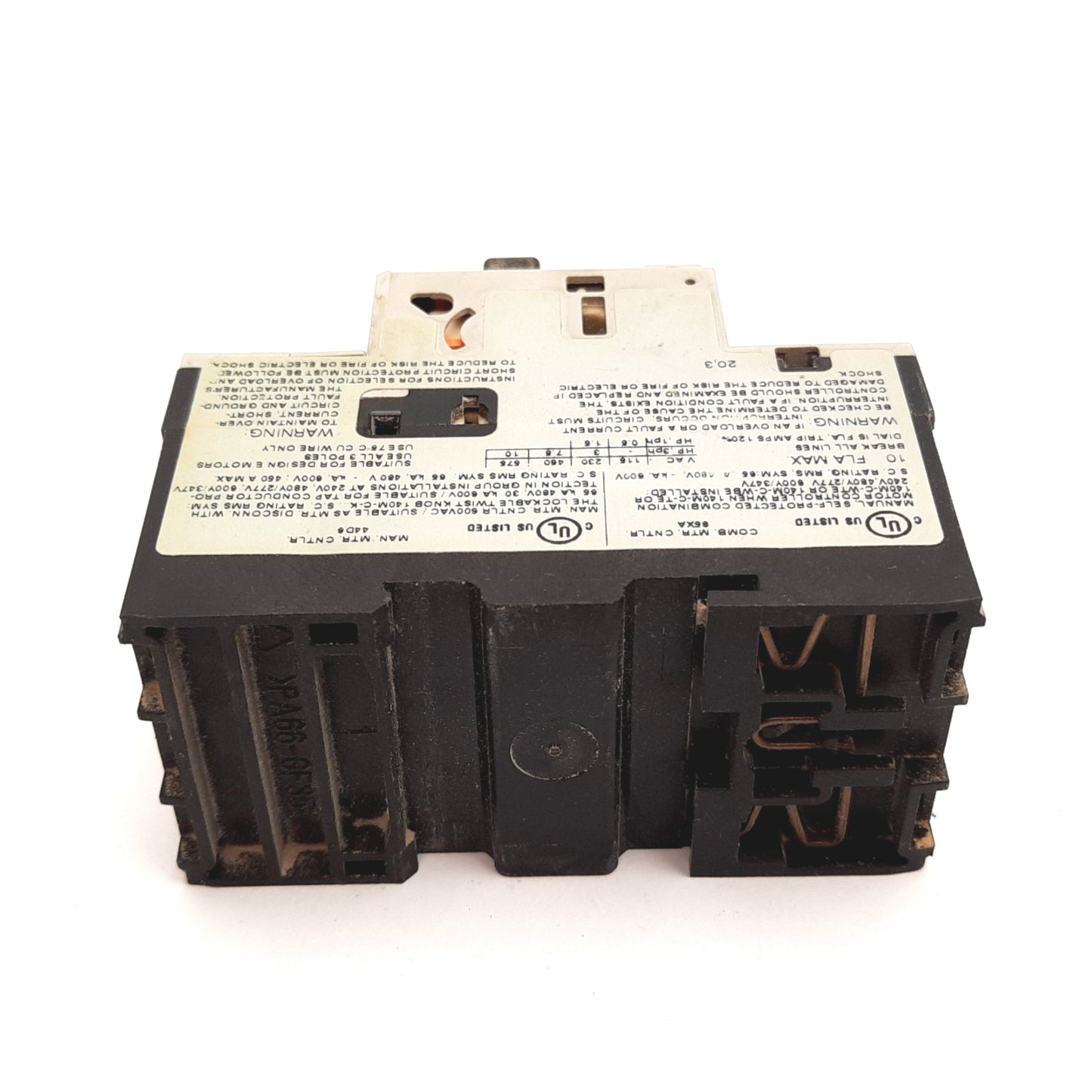 Used Allen Bradley 140M-C2E-C10 Motor Protector Circuit Breaker 3-Pole 6.3-10A 600VAC