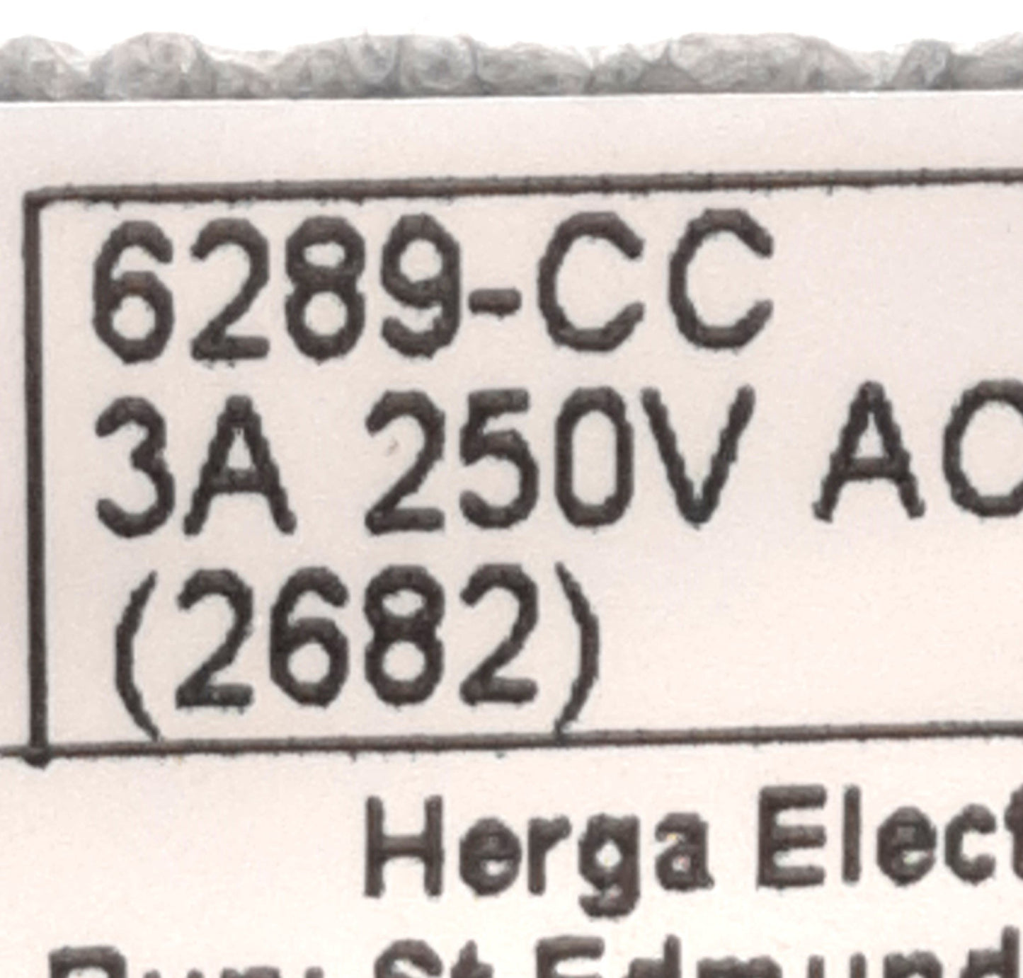 New – Open box Herga 6289-CC General Purpose Foot Switch, 3Amp, 250V, SPCO, 3 Core + Ground