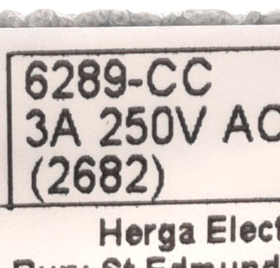 New – Open box Herga 6289-CC General Purpose Foot Switch, 3Amp, 250V, SPCO, 3 Core + Ground