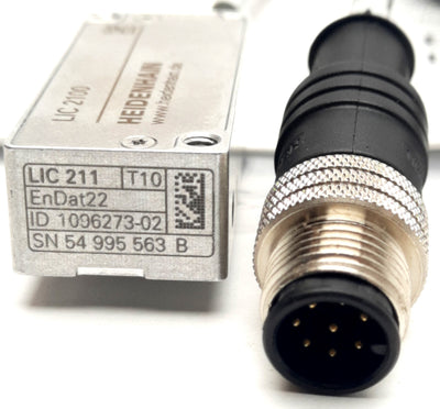 New Heidenhain 1096273-02 Linear Encoder, 3.0M Cable, 3.6-14 VDC, M12 8Pin, 75-95 mA