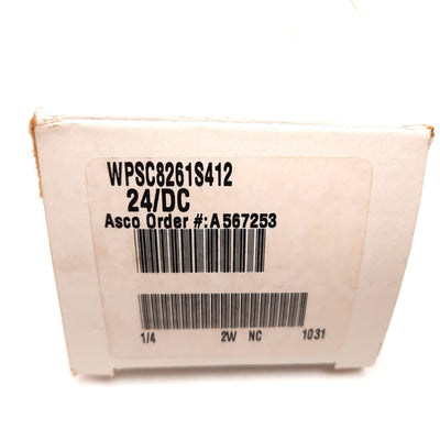 New Asco WPSC8261S412 Solenoid Valve, 2-Way N/C, Coil: 24VDC, 36psi Max, 1/4" NPT