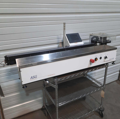 Used ASG Accu-Feed SCT Automatic Feeder, 48" Material, 1Part/2sec, 25"/sec, 120VAC