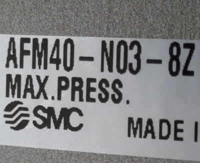 New SMC AFM40-N03-8Z Modular Mist Separator, 3/8" NPT, 150PSI Max, Max Temp 140°F