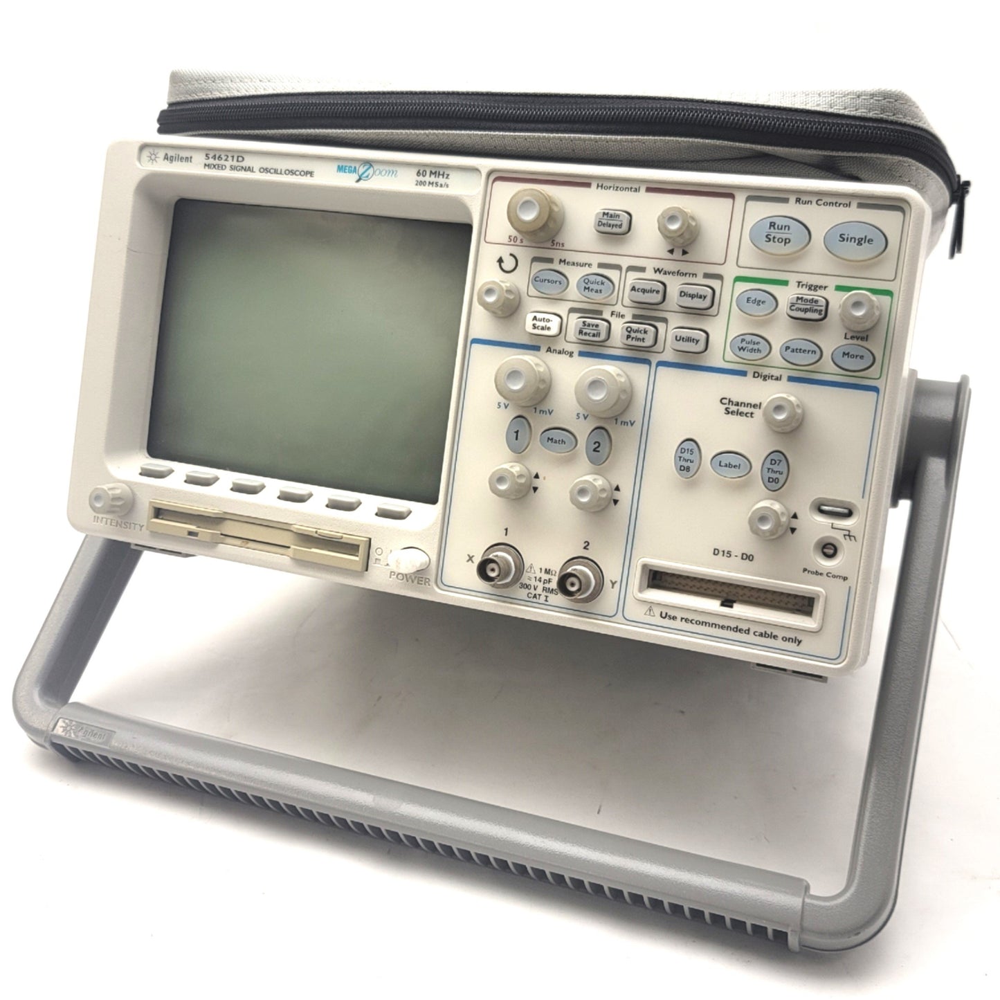 Used Agilent 54621D Mixed Signal Oscilloscope 60MHz 2 Scope 16 Digital, 100-240VAC
