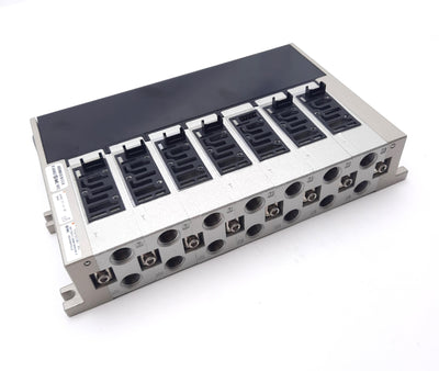 New SMC NVV5FS2-01T1-071-02T Pneumatic Manifold Plug-In 7 Stations 1/8" NPT 1/4" NPT