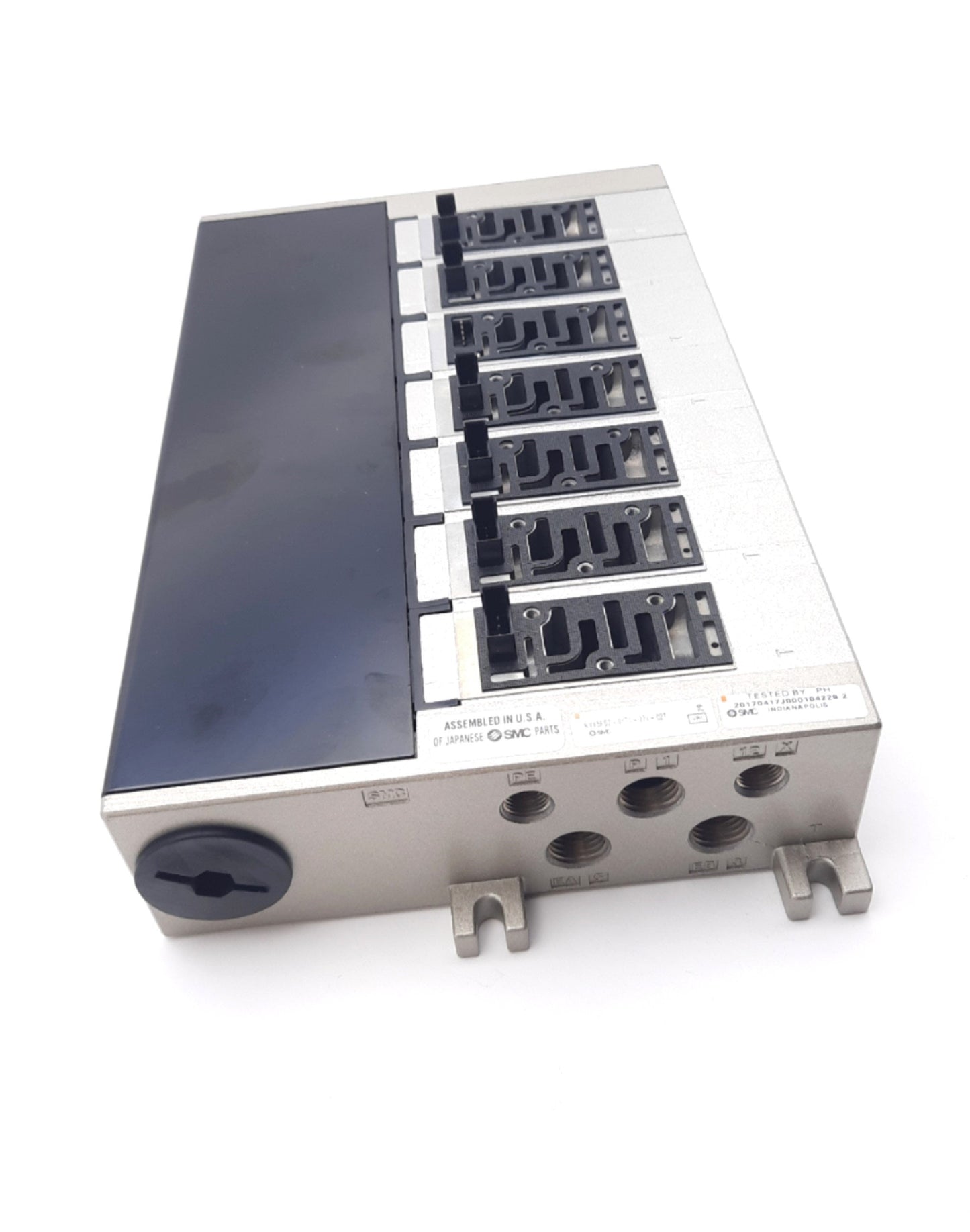 New SMC NVV5FS2-01T1-071-02T Pneumatic Manifold Plug-In 7 Stations 1/8" NPT 1/4" NPT